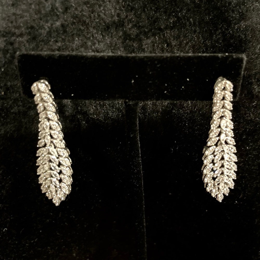 Dainty cz drop earrings